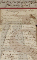 Caterina's second marriage record seen here is made up of two images. The top is index image PB272440 and the bottom is register image 249. They both are in the Sciacca Register titled 'St. Michele Marriages 1607-1903; Volume 2, 1648-73; 1661-1673' on the Agrigento Archives website.