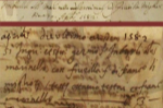 Their marriage record seen here is made up of 2 images. The top is index image PA264560 and the bottom is a composite of 2 sections of register image 124. They are both from the Sciacca Register titled 'Marriage Matrix 1568-1902; Marriages 1, 1568-1639; 1568-1582 (1-128)' on the Agrigento Archives website.