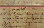 Fiorella's baptism record seen here made is up of two images. The top is index image 36 and the bottom is made up of two sections of register image 291, which is from the Sciacca Register titled 'Baptisms Matrix 1528-1902; Baptisms 2, 1558-1572; 1566-1569' on the Agrigento Archives website.