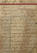 Their marriage record seen here is made up of two images. The top is index image PA172403 and the bottom is register image 150. They both are in the Sciacca Register titled 'St. Michele Marriages 1607-1903; Volume 3a, 1673-1715; From 1687-1702' on the Agrigento Archives website.